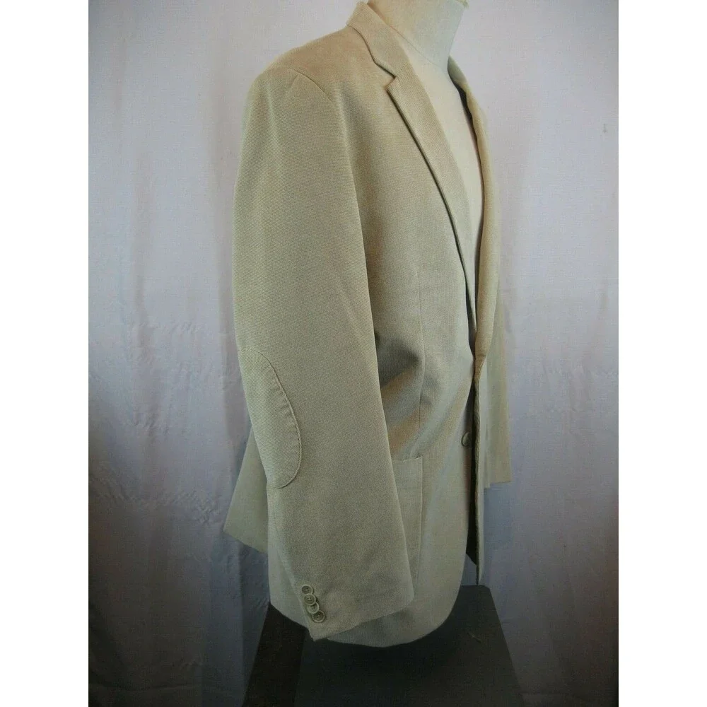 Mens Judson Wade Tan Pinpoint Polyester/Nylon  Blazer sz 46L
